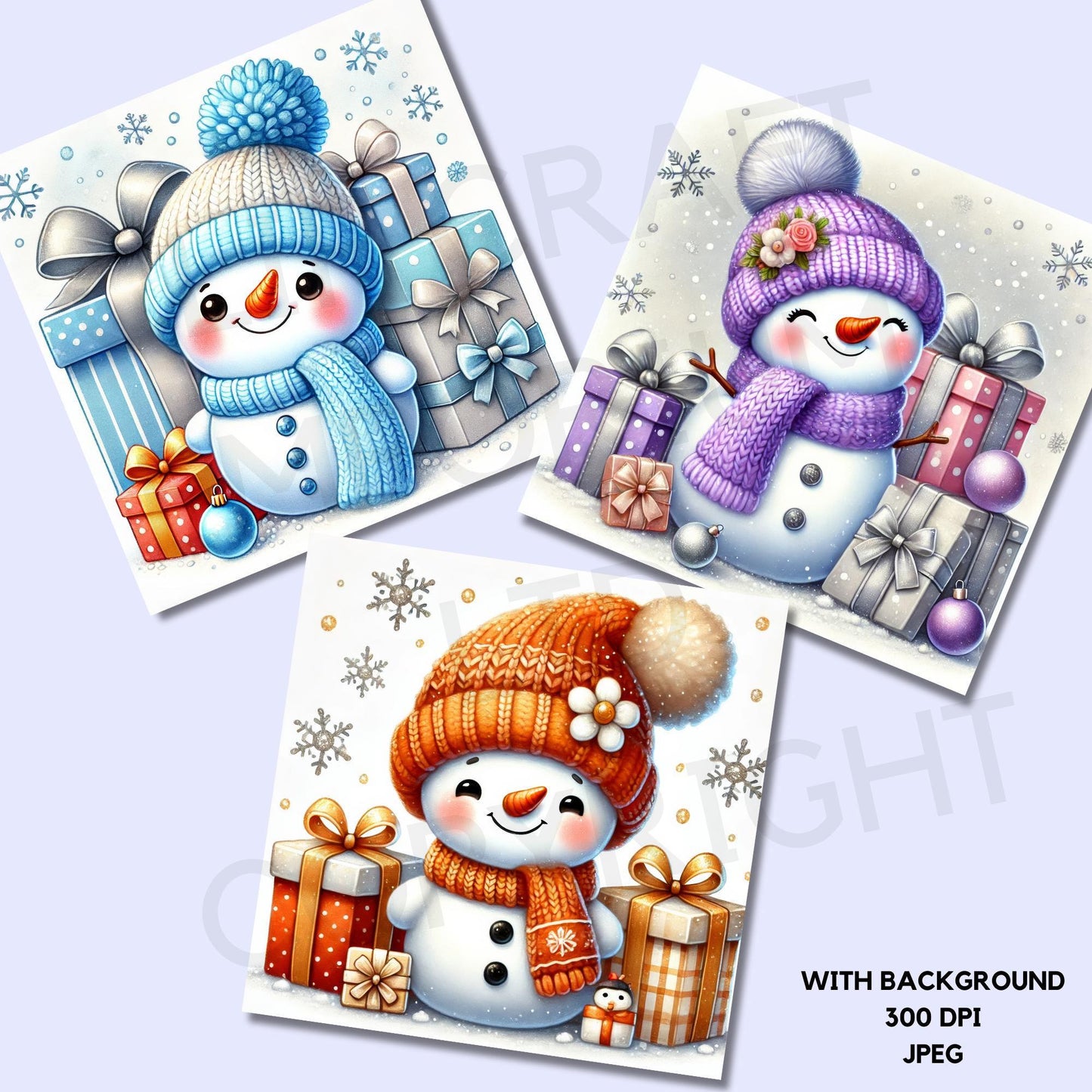 15 Cute Snowman Clipart