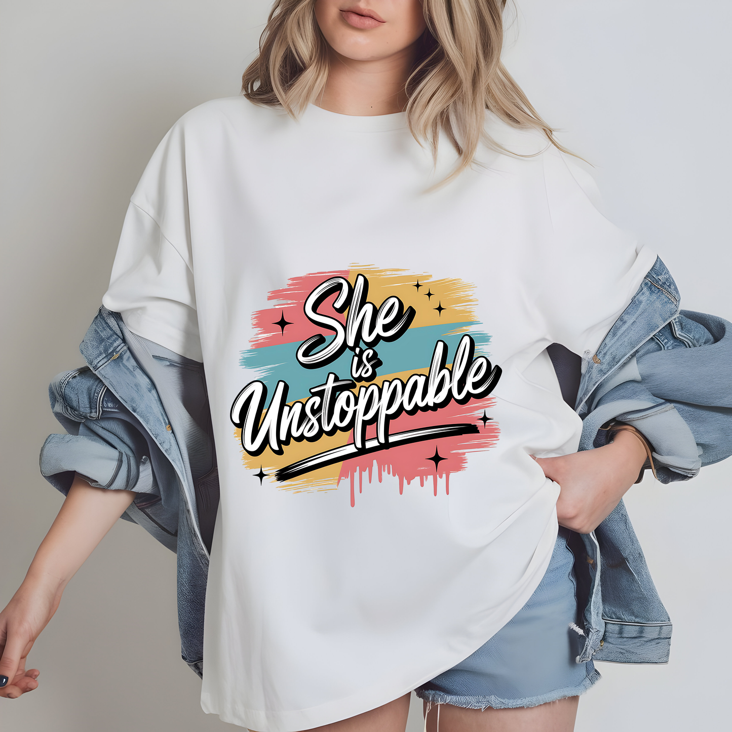 Unstoppable PNG – Empowerment Sublimation Design for Strong Women