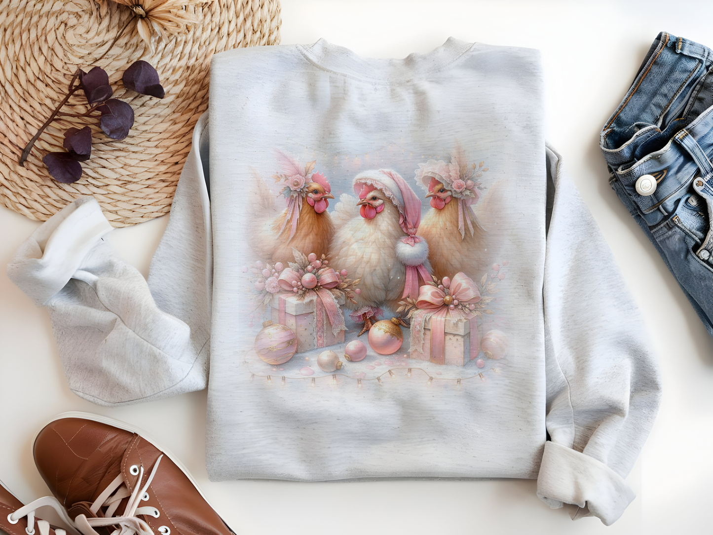 Chicken Christmas PNG | Coquette Holiday Sublimation Design