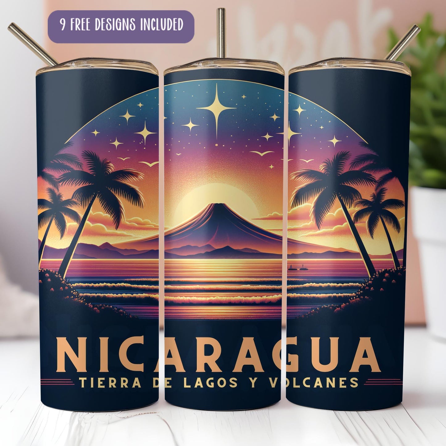 three cans of nectara on a table