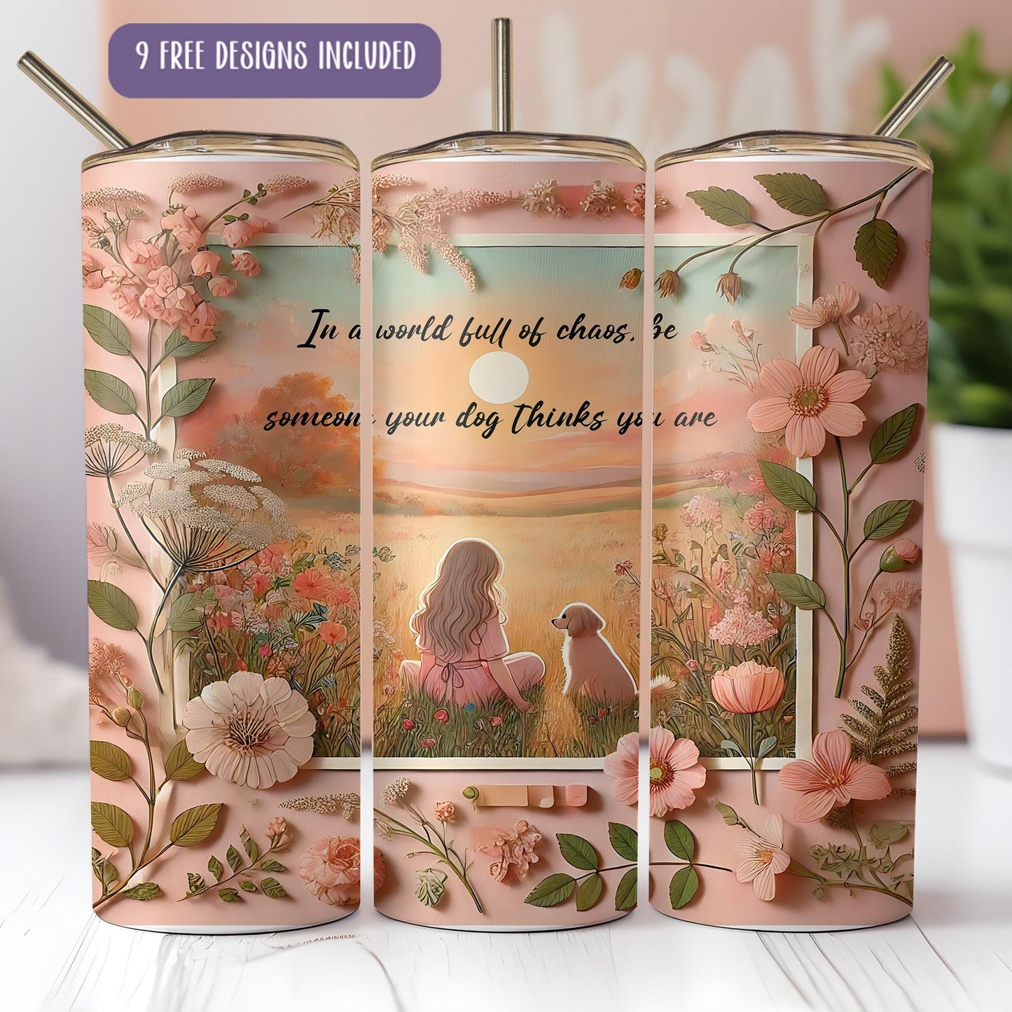 a card with a picture of a girl and a bird