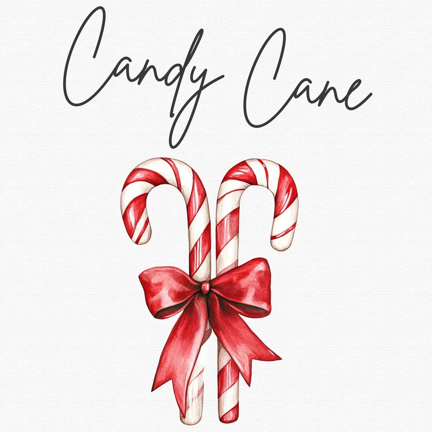 Candy Cane with Bow Clipart
