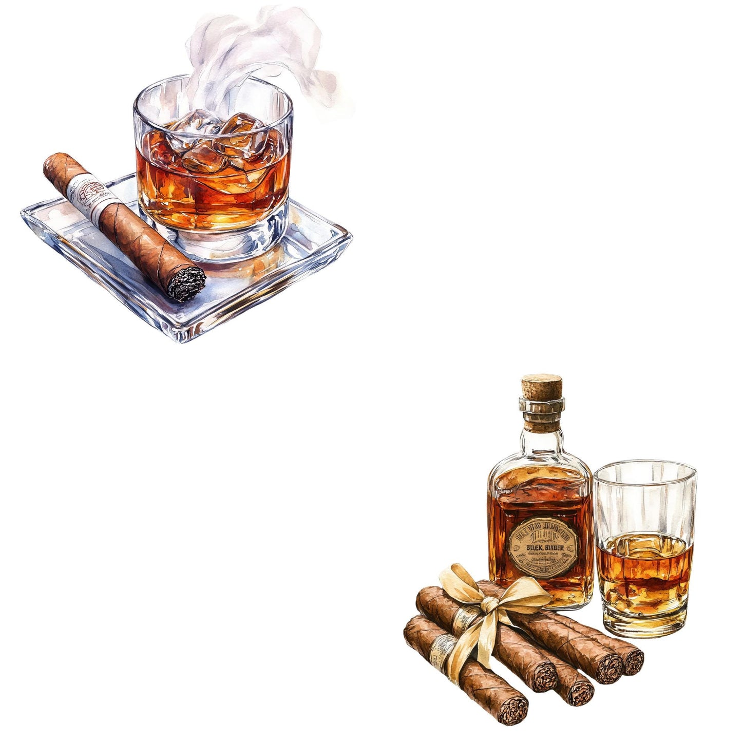 Bourbon and Cigars PNG