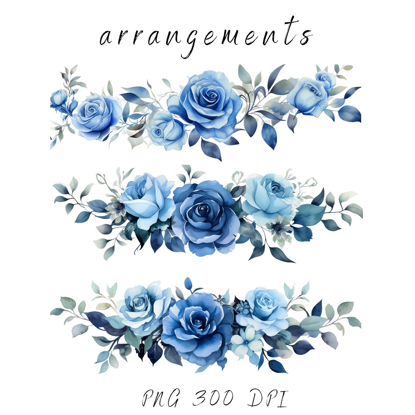 Clipart de rosa azul polvorienta