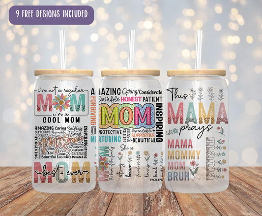 two personalized tumblers with the names of mom and daughter