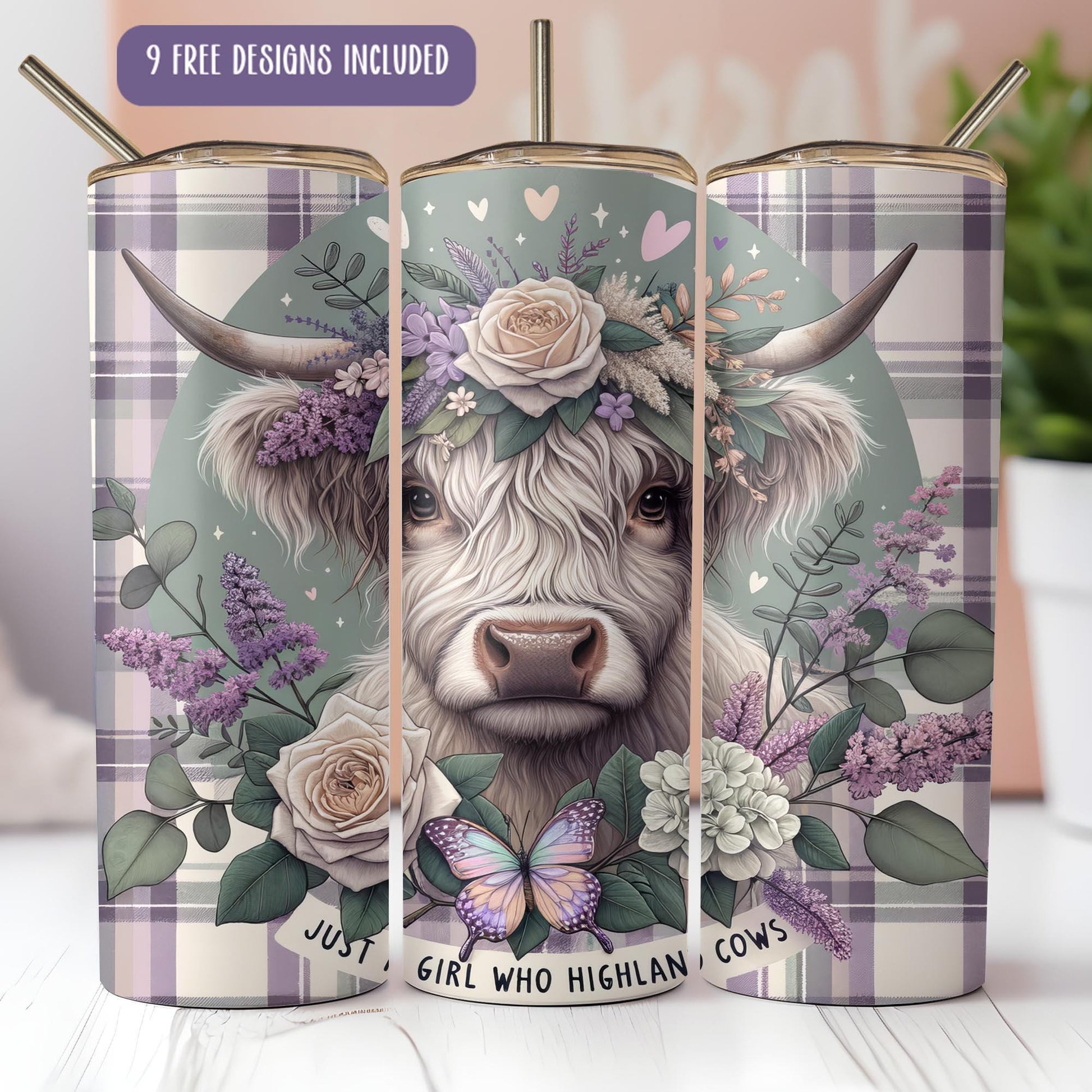 a picture of a cow with flowers on its head