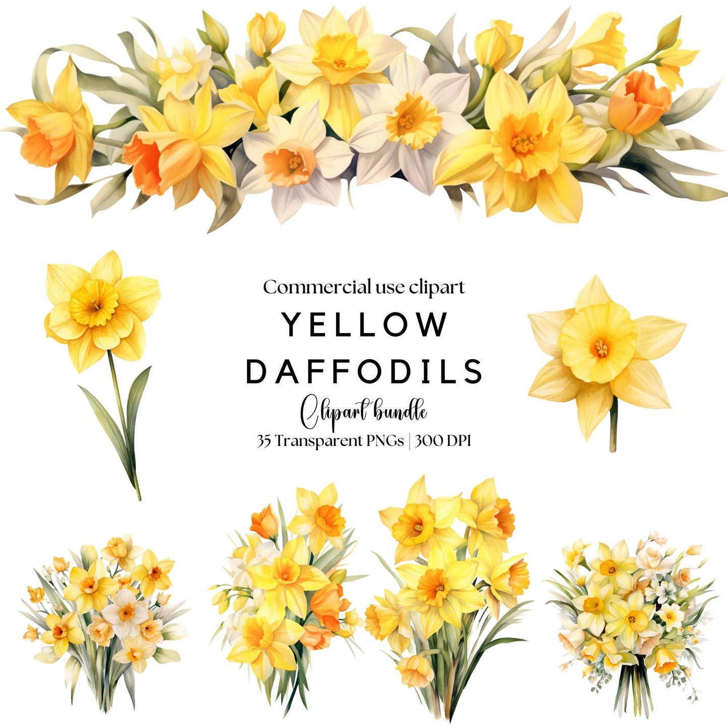 Clipart de narciso amarillo