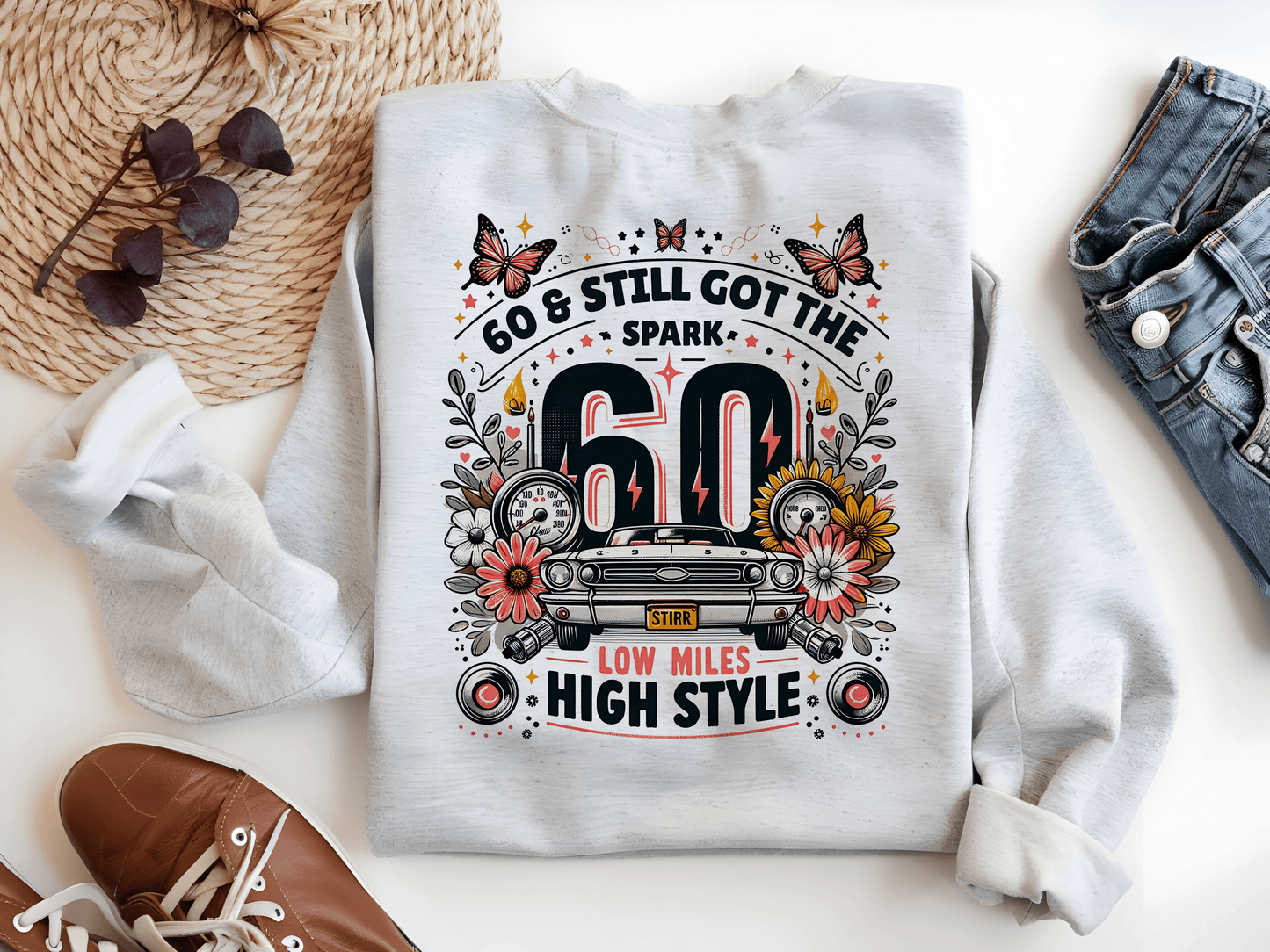 60th Birthday T-Shirt PNG Designs – Western Cowgirl Sublimation Bundle
