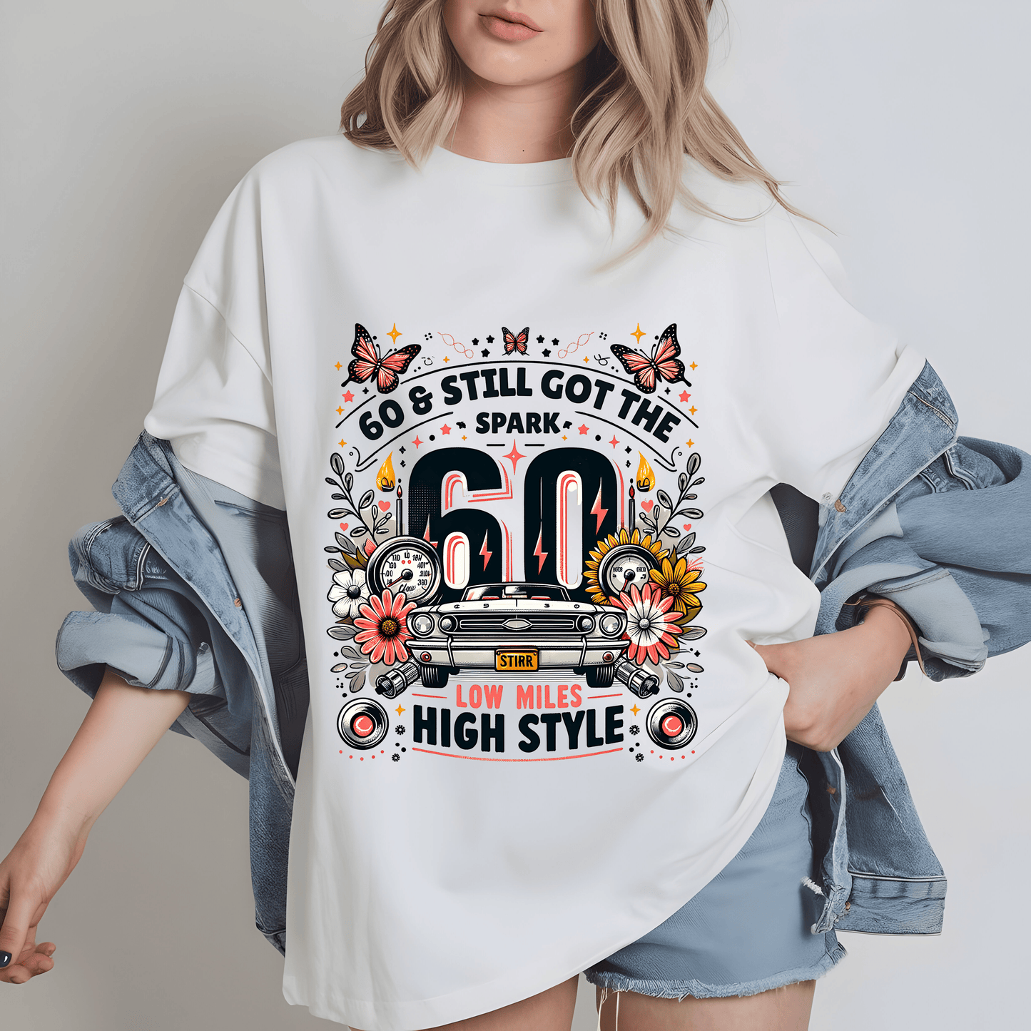 60th Birthday T-Shirt PNG Designs – Western Cowgirl Sublimation Bundle