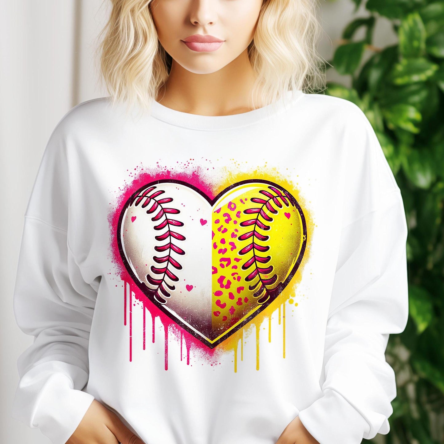 Distressed Split Baseball PNG