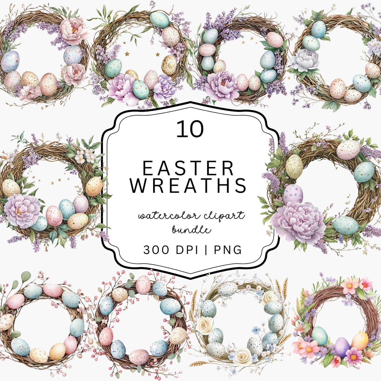 Easter Wreath Clipart