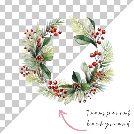 Festive Wreath Clipart