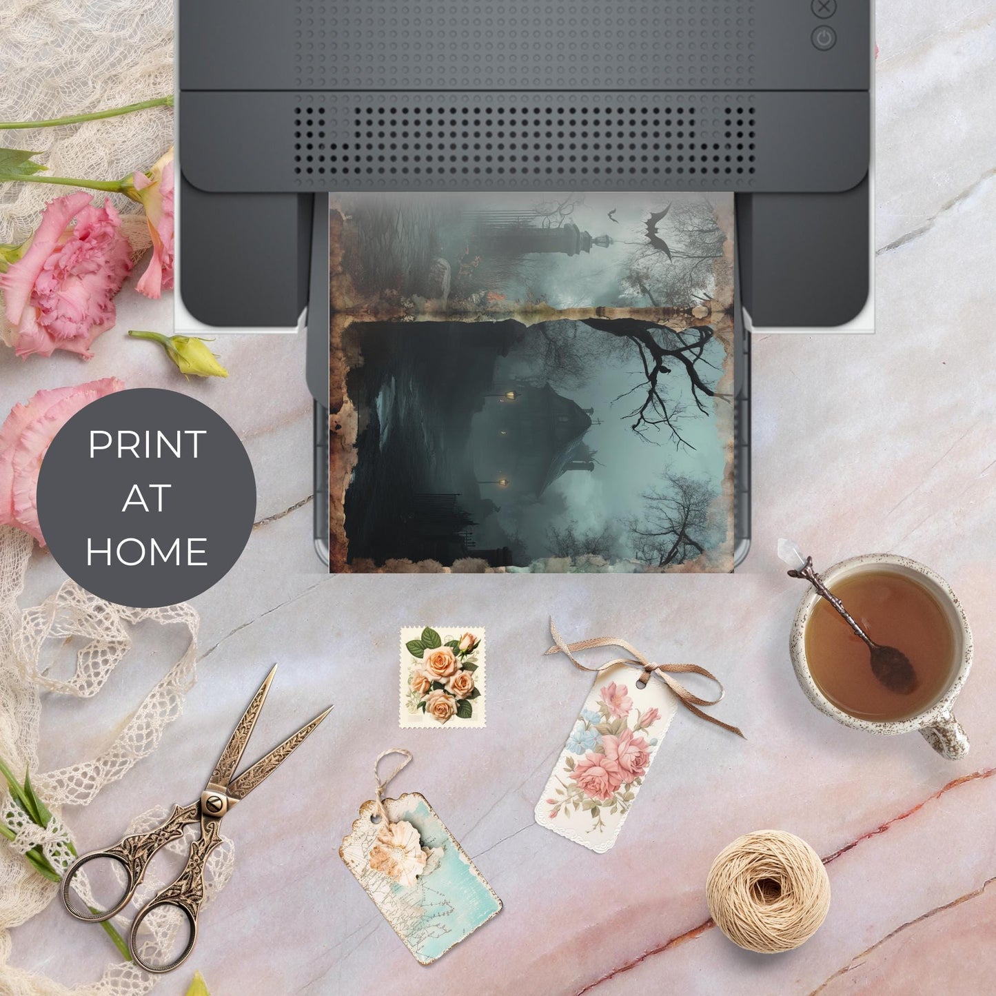 Páginas de diario basura de escenas espeluznantes