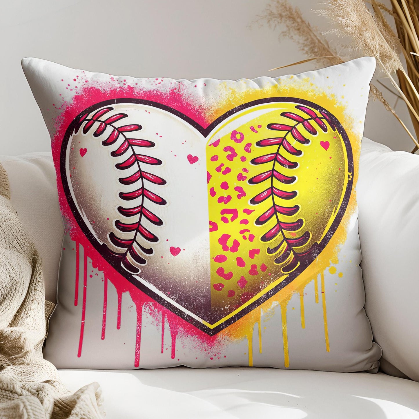 Distressed Split Baseball PNG