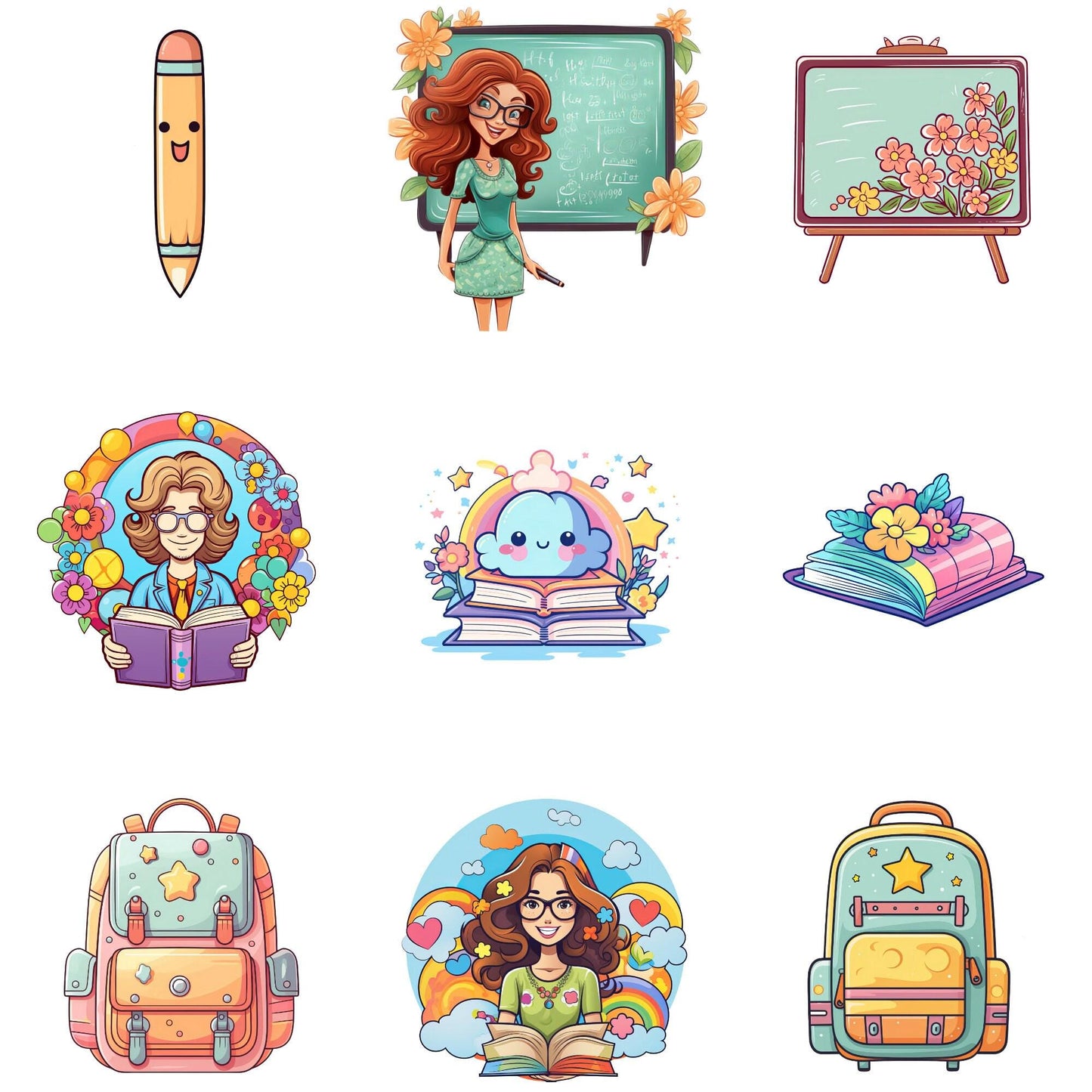 Groovy Teacher Clipart