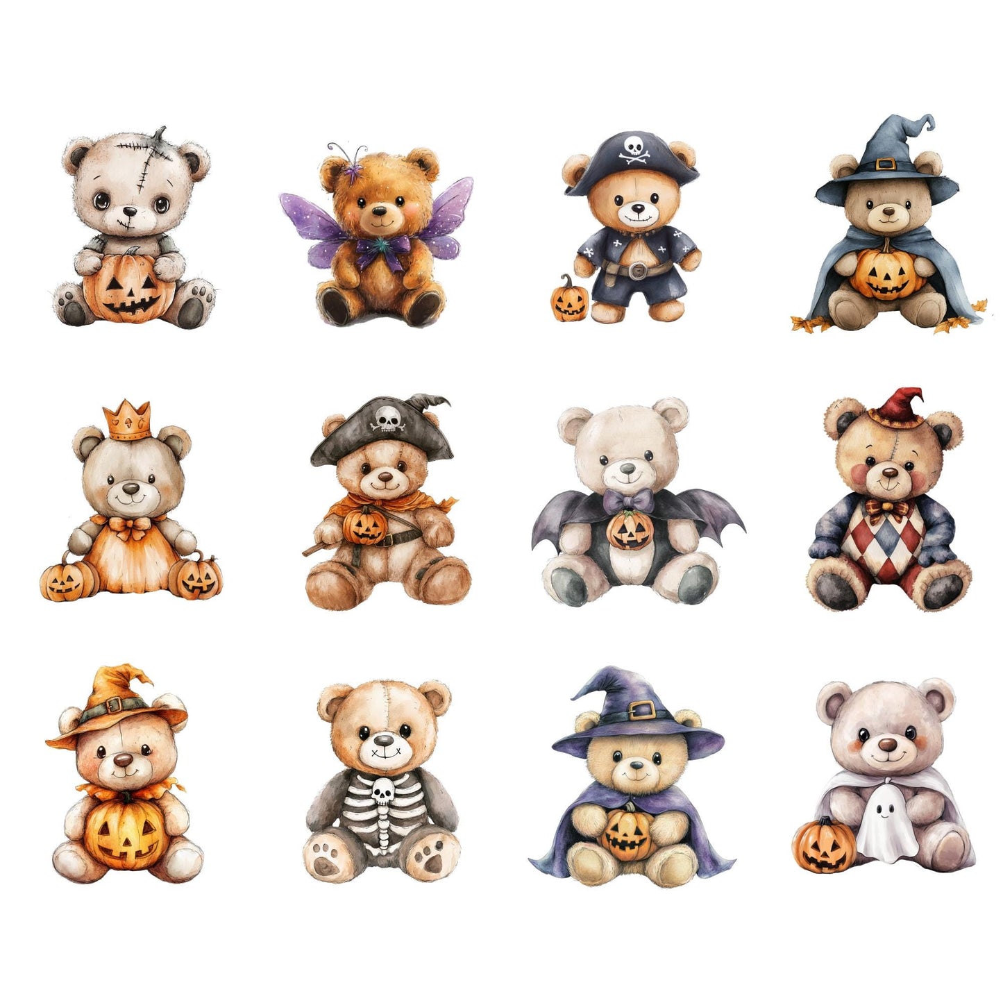 Halloween Teddy Bear Clipart