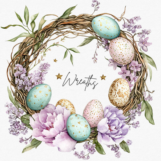 Easter Wreath Clipart Pack PNG