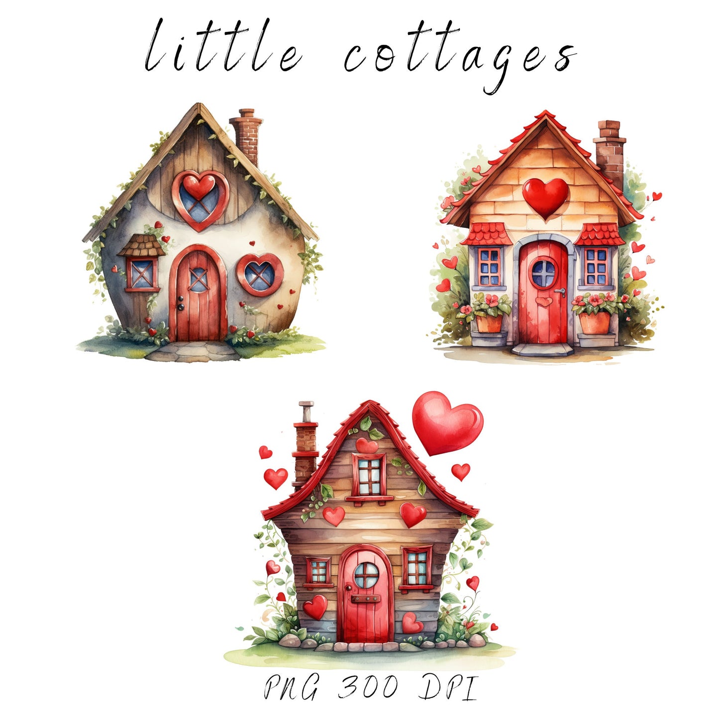 Valentines Woodland Animal Clipart