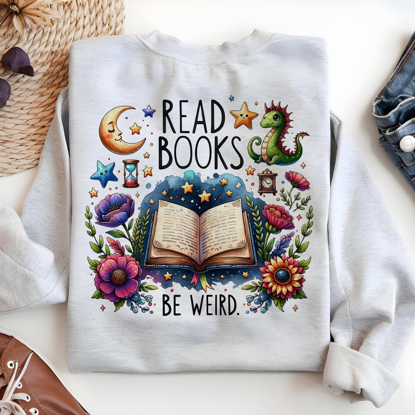Read Books Be Kind Stay Weird PNG Shirt Design