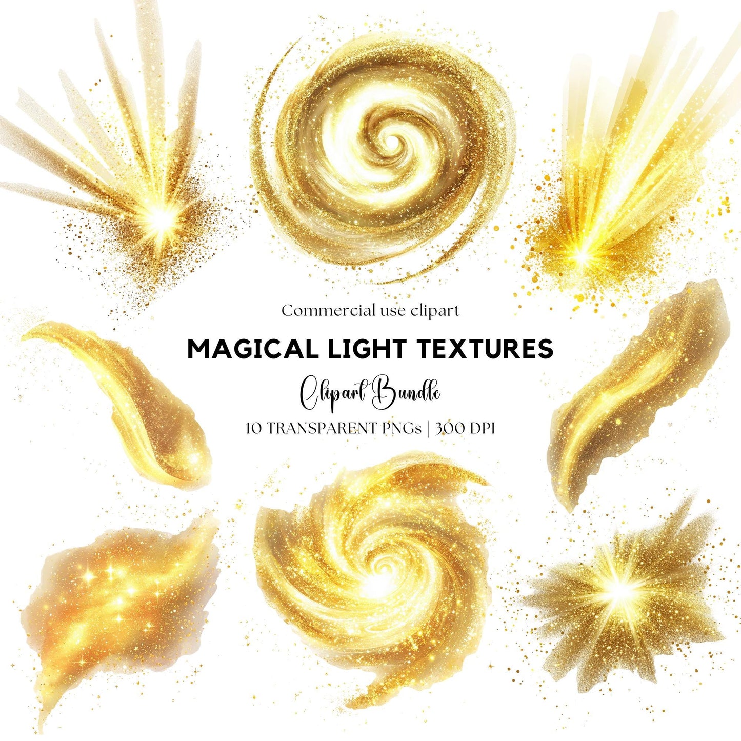 Magical light overlay texture clipart