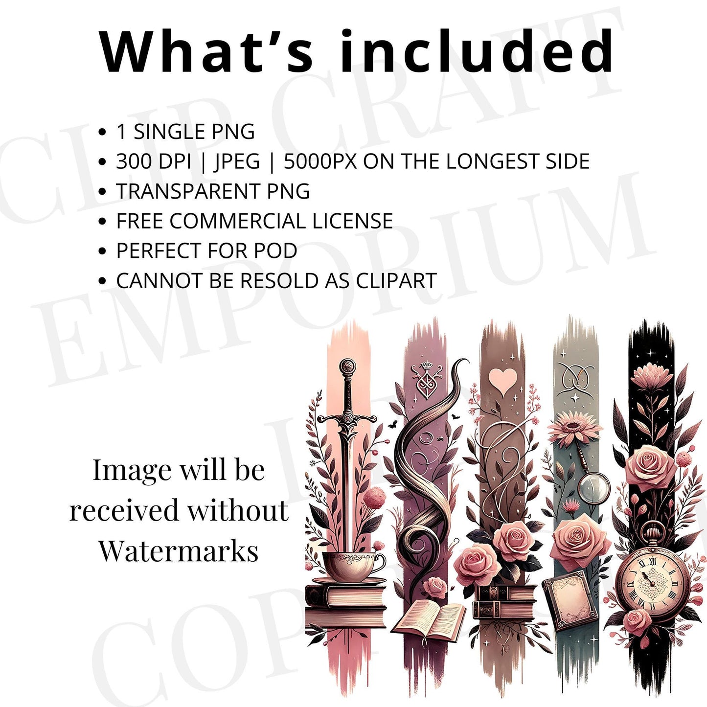 Book Lover Brushstroke Clipart