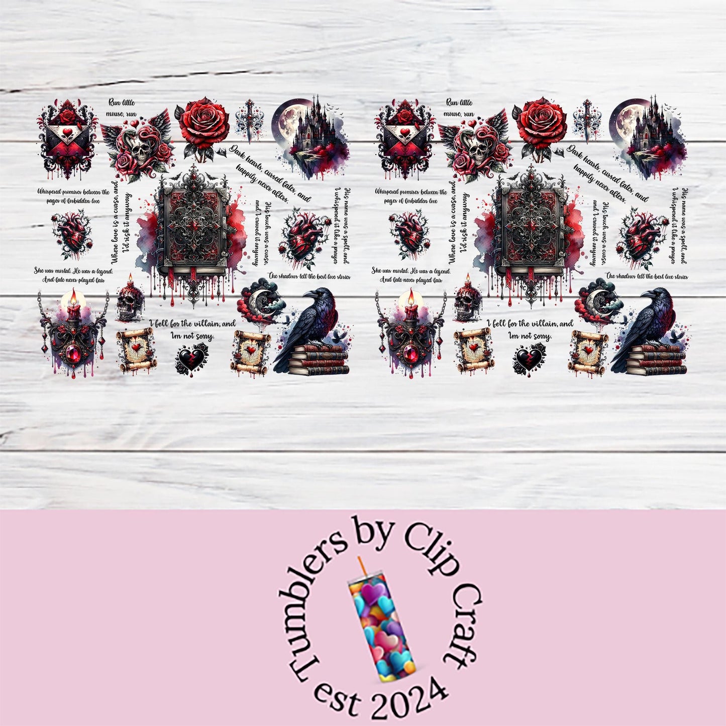 a white wooden table topped with lots of different items