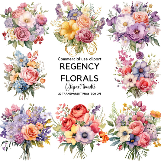Clipart de ramo floral de la Regencia