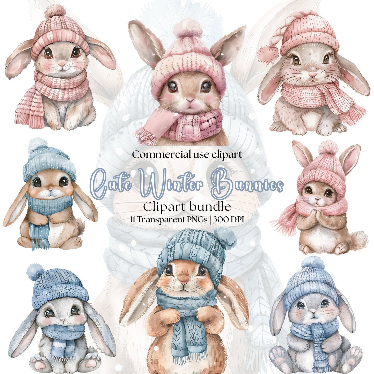 Cute Winter Bunny Clipart