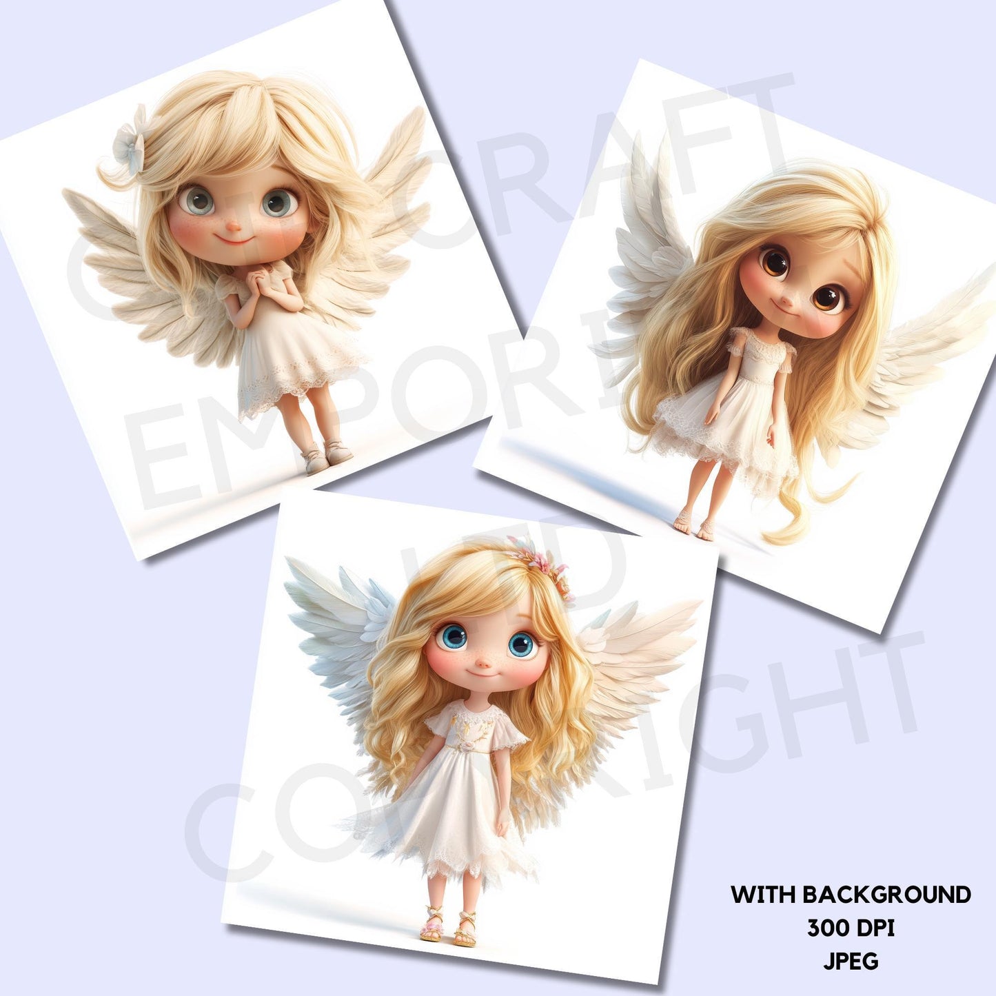 15 Quirky Girl Angel Clipart