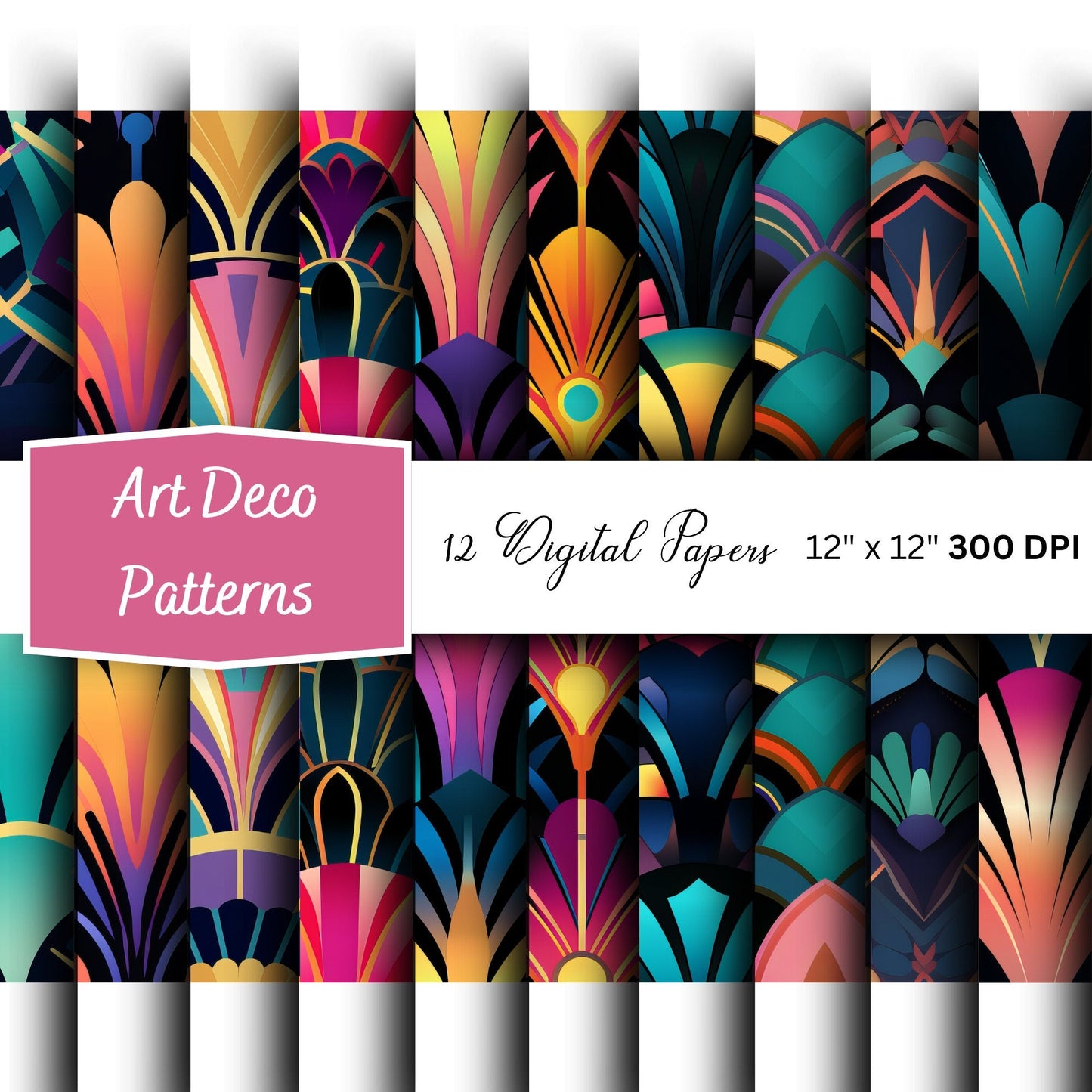 Art Deco Seamless Pattern Digital Papers