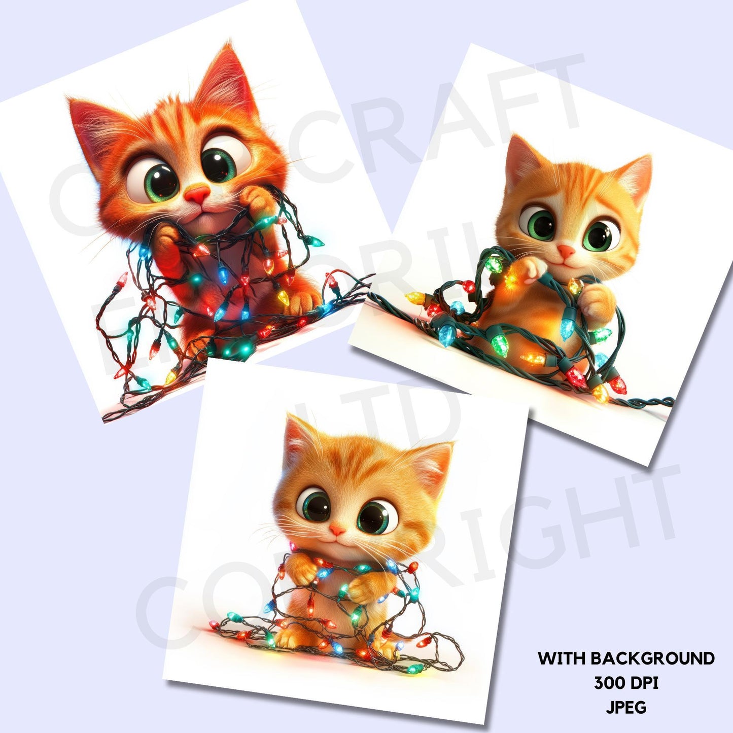 15 Quirky Christmas Cat Clipart