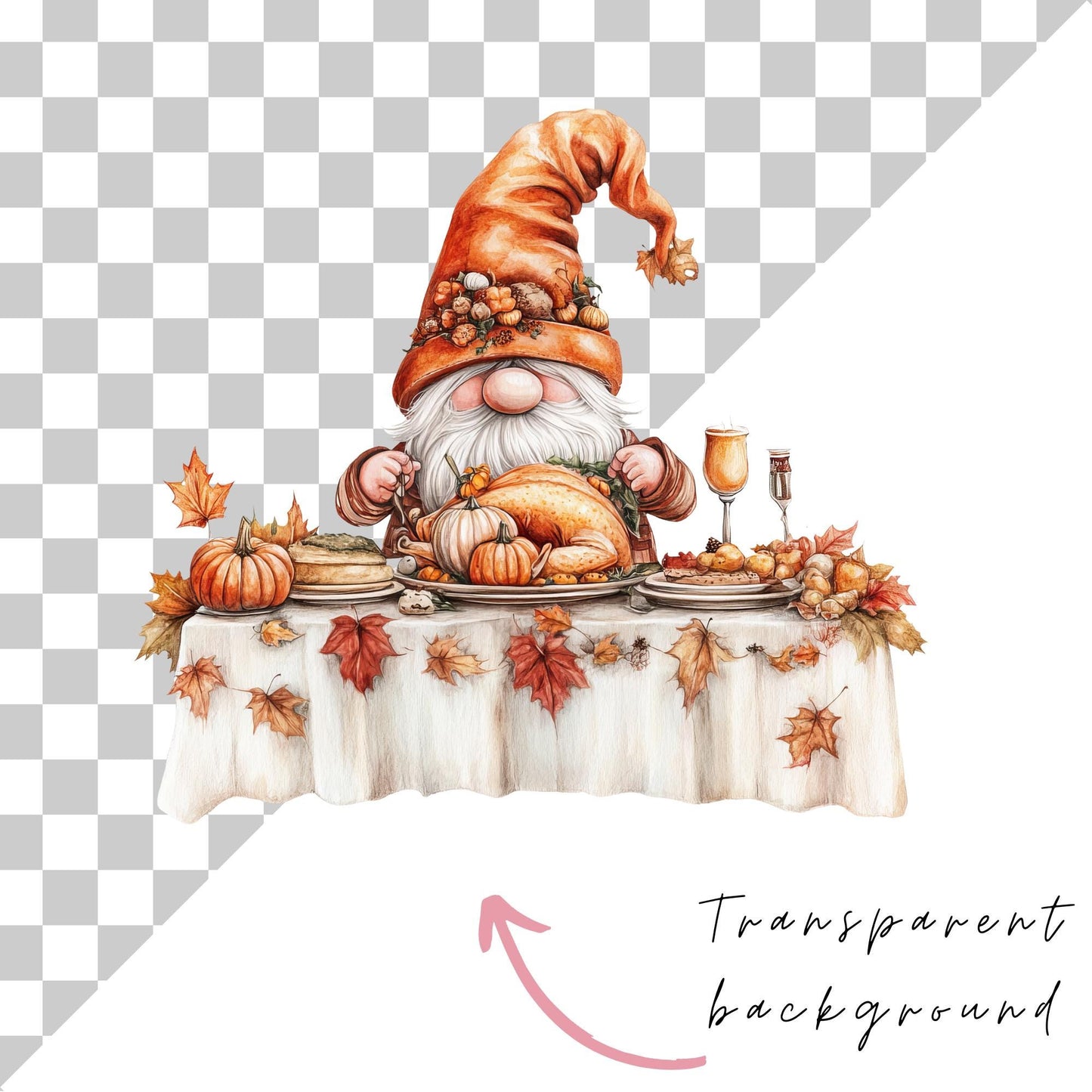 Thanksgiving Gnome Clipart