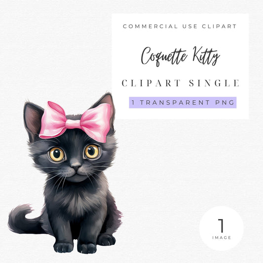 Coquette Kitty Clipart