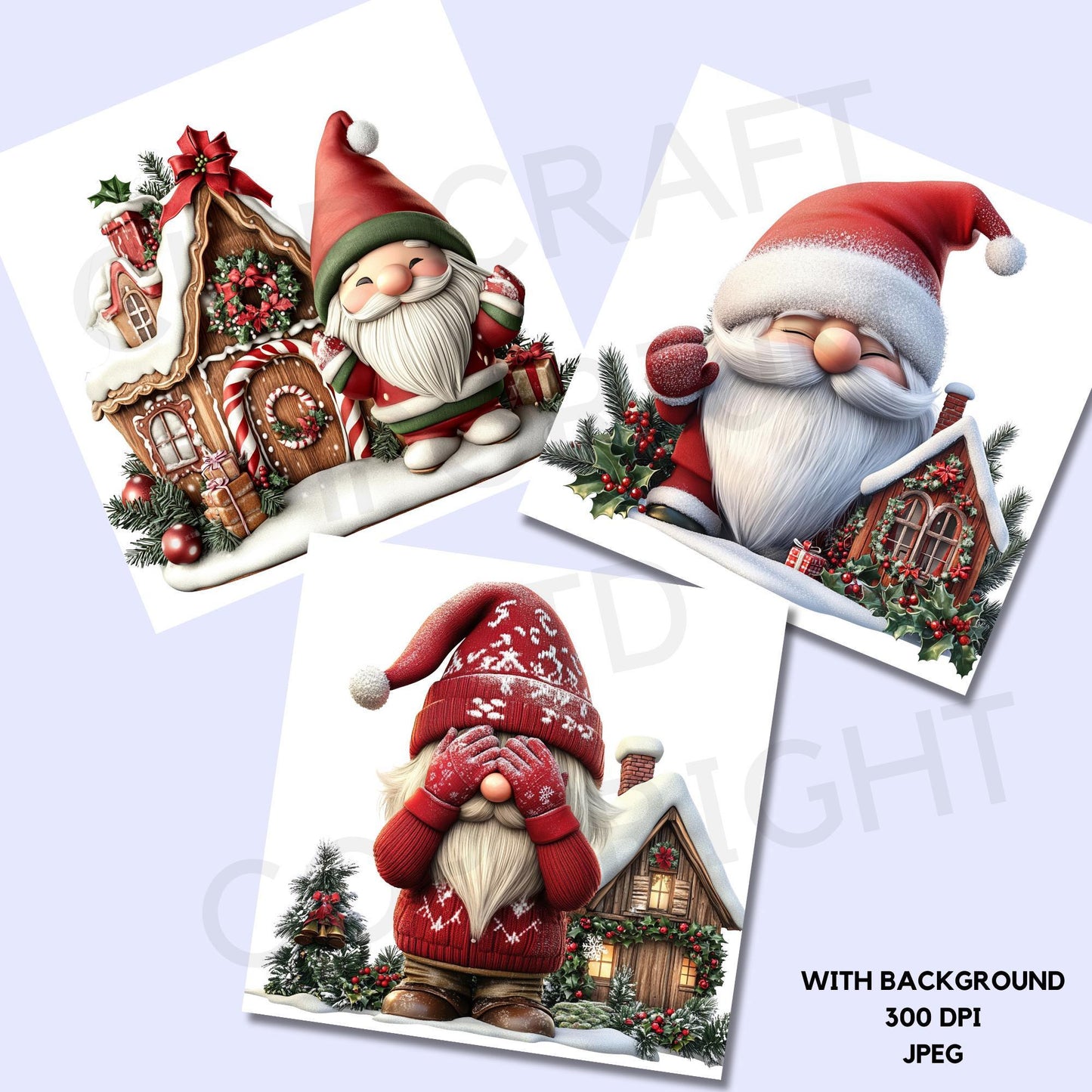 15 Quirky Christmas Gnomes Clipart