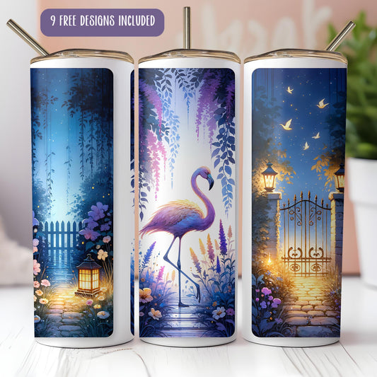 a group of three candles sitting on top of a table