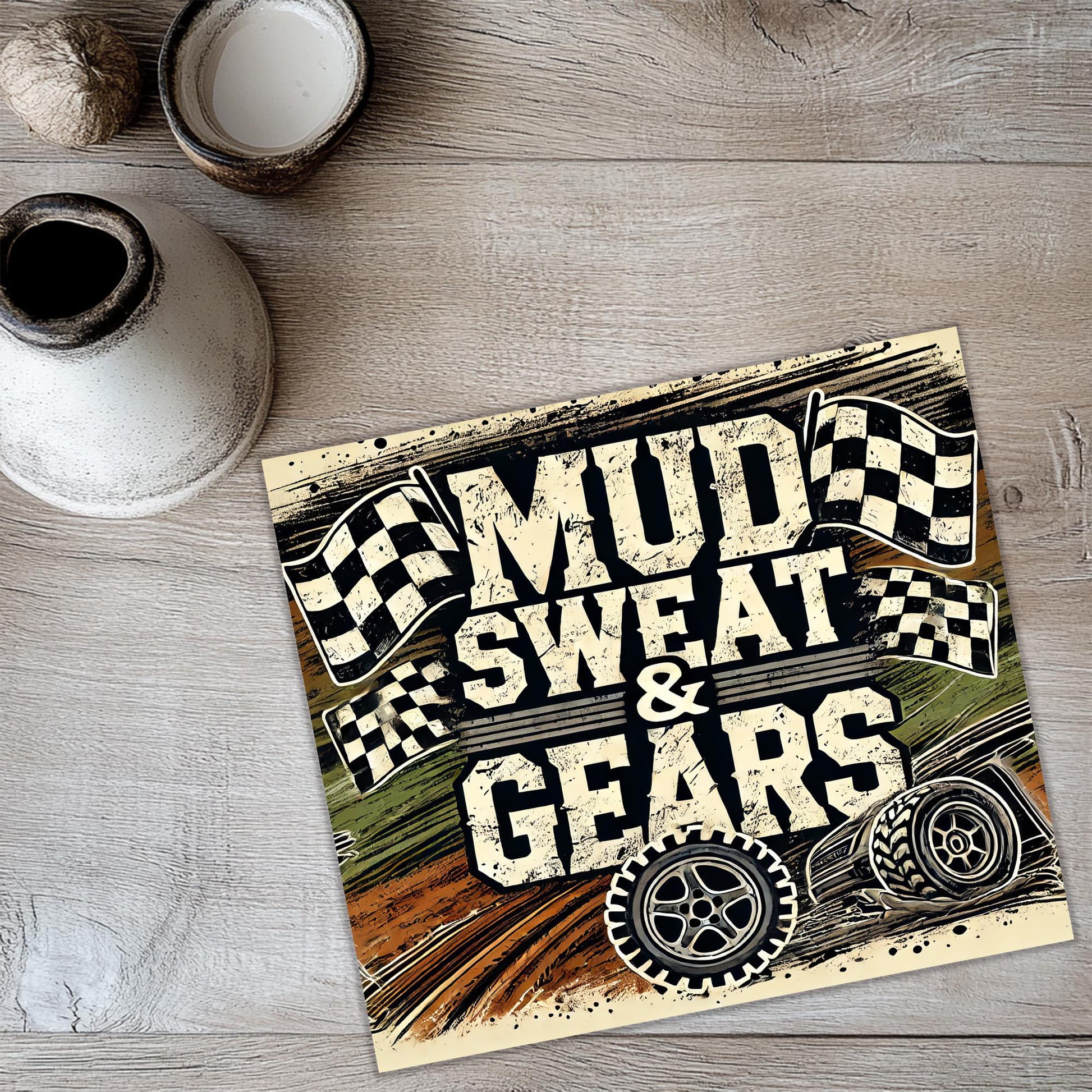 there is a picture of a poster on the floor