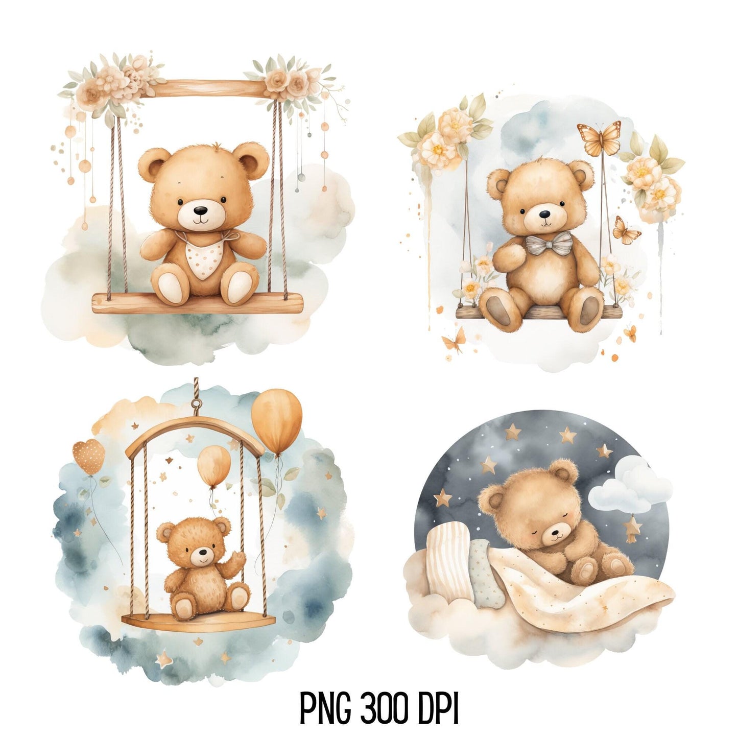 Sleeping Teddy Bear Clipart