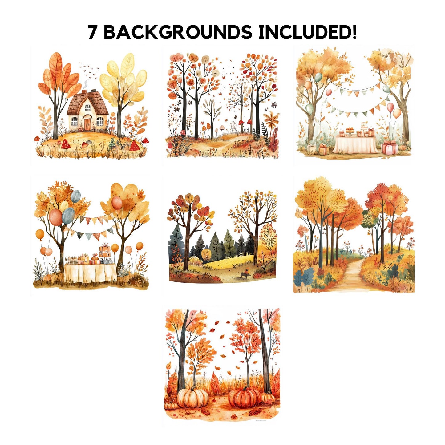 Fall Woodland Animals Clipart
