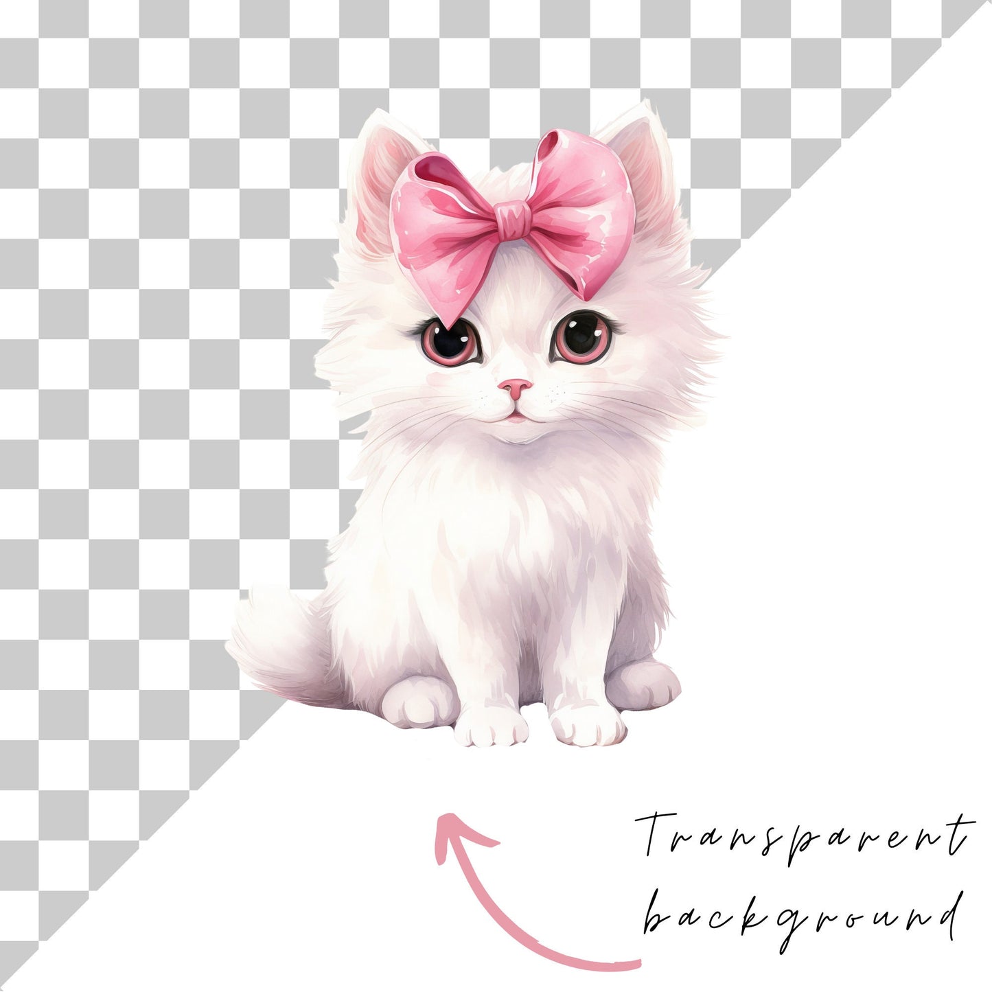 Coquette Kitty Clipart