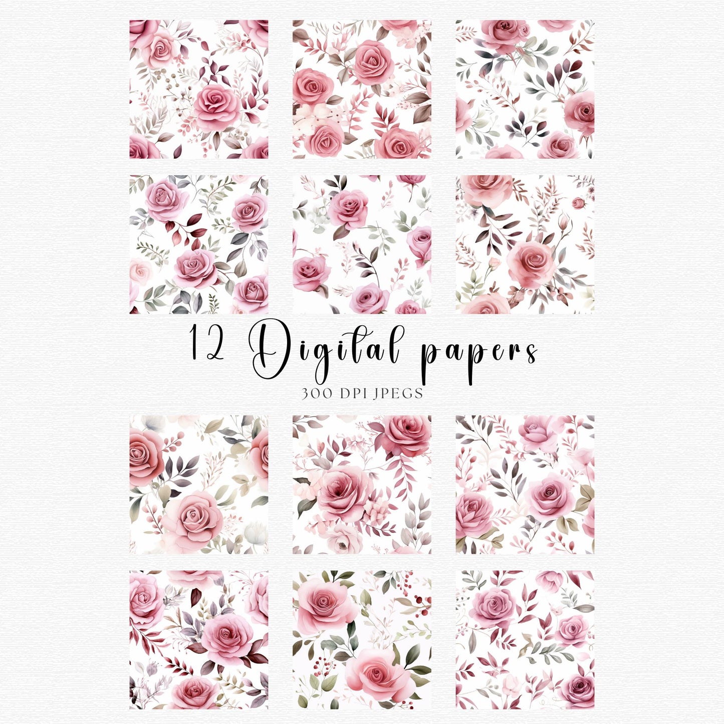 Papeles digitales rosa empolvado