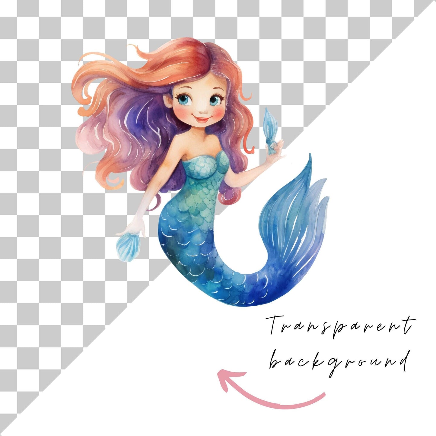 Watercolor Under the Sea Clipart
