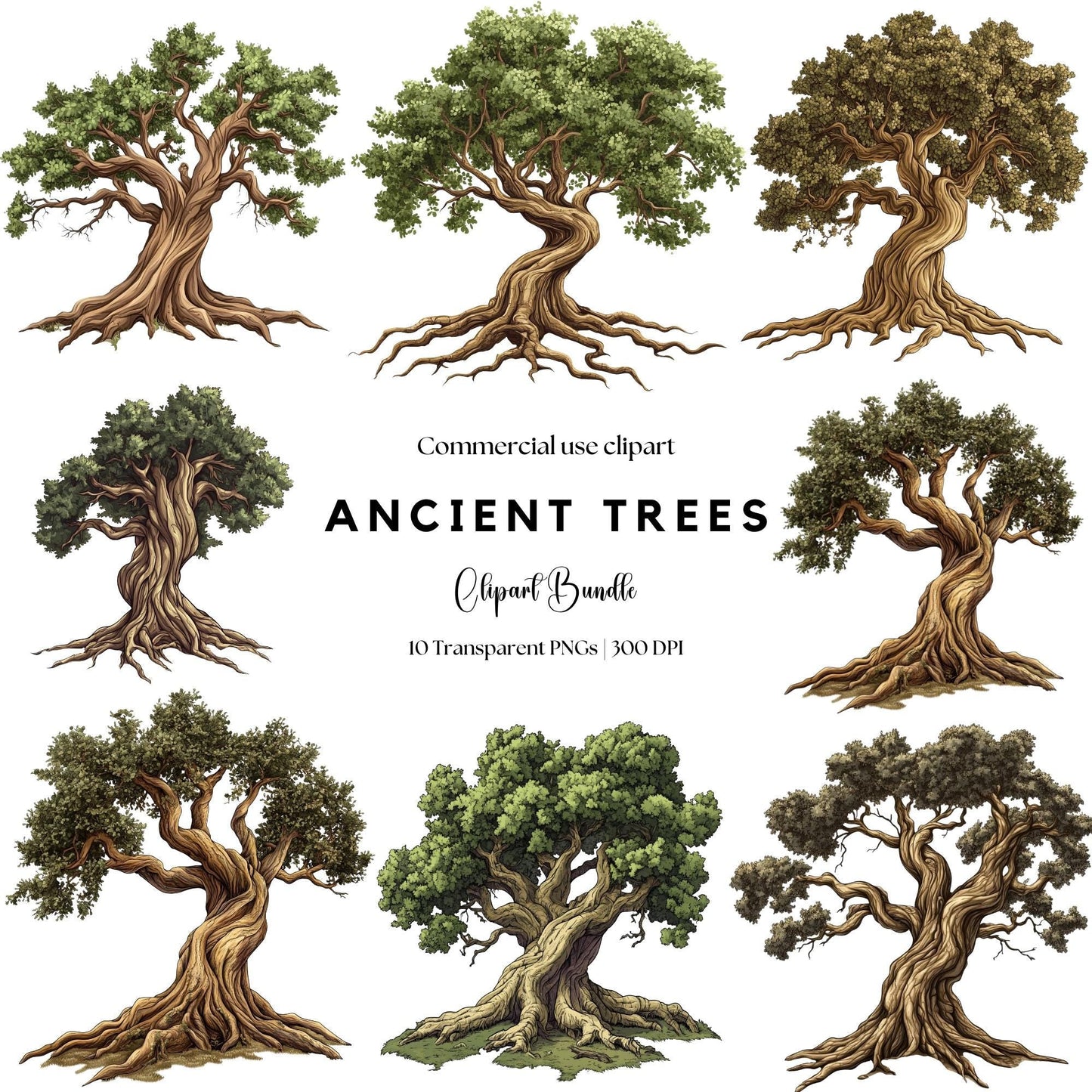 Tree With Roots Clipart