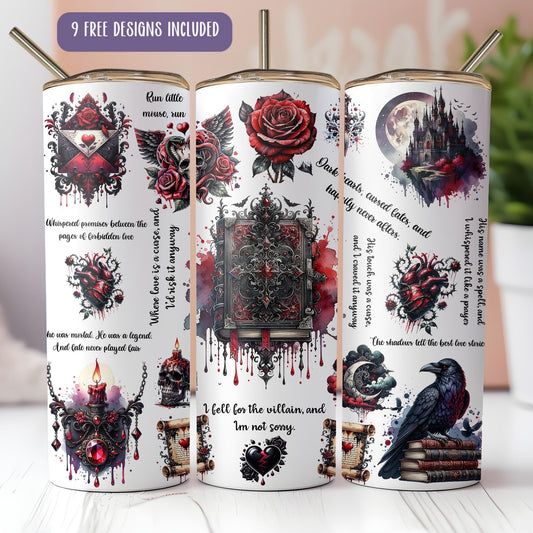 a set of three coffee mugs with different designs on them