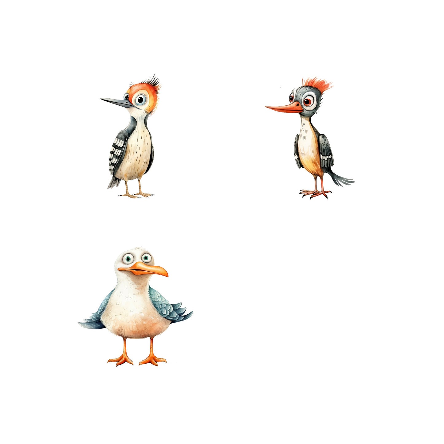 Quirky Birds Clipart