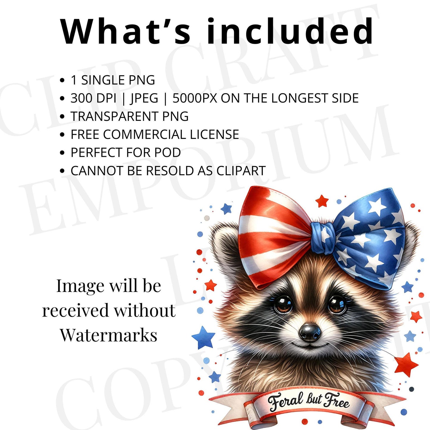 Feral But Free Raccoon PNG