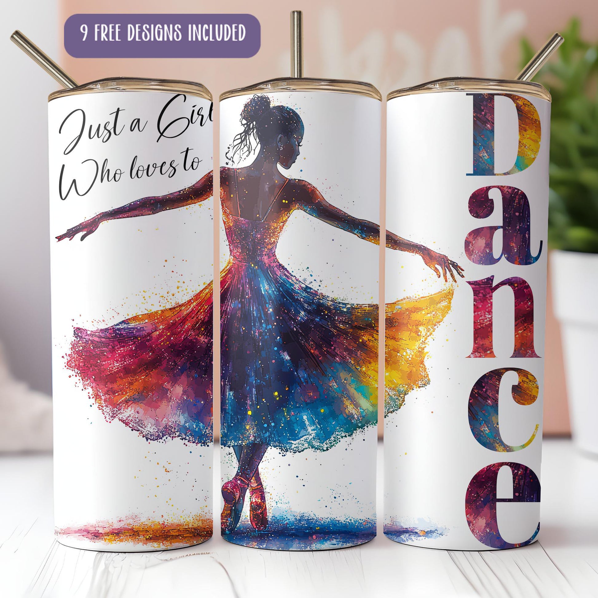 a can with a picture of a dancer on it