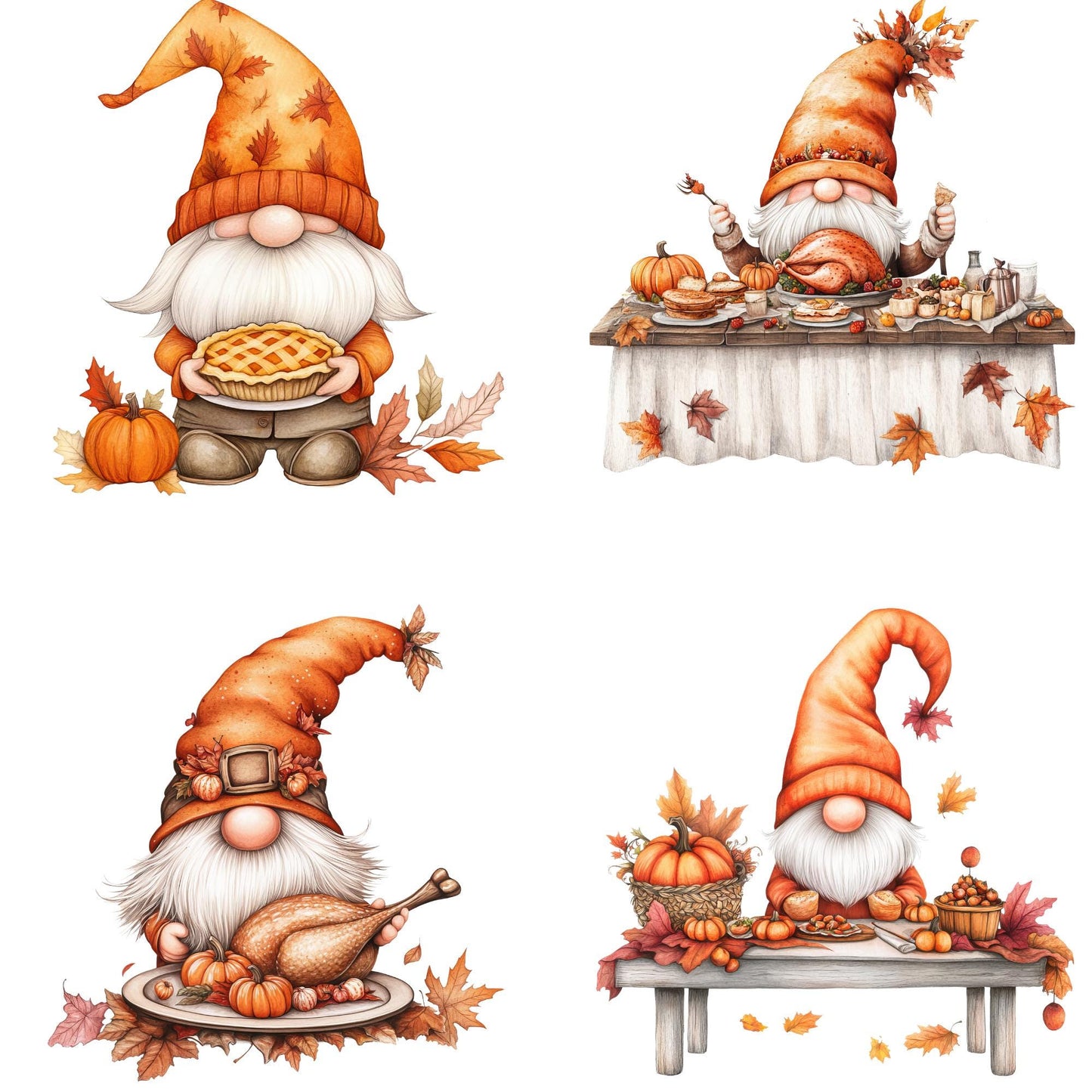 Thanksgiving Gnome Clipart