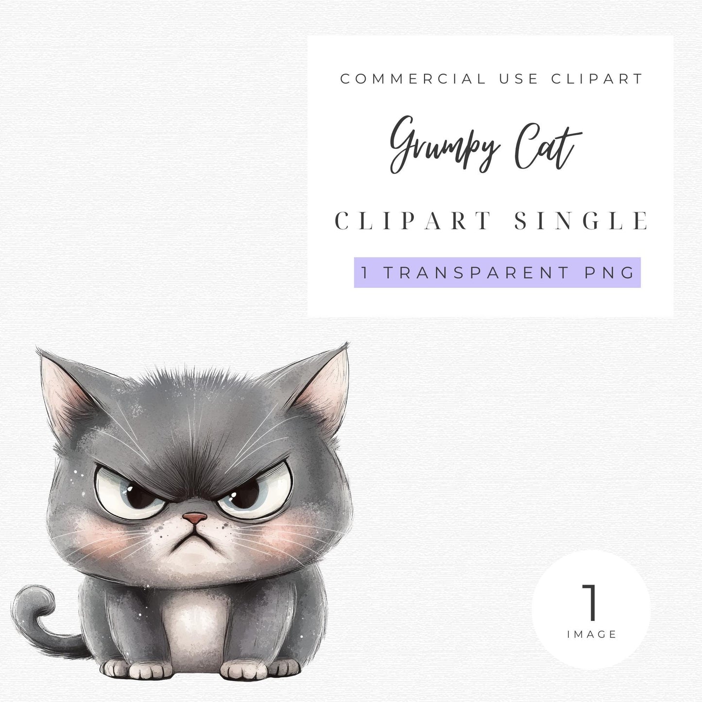 Clipart de gato gruñón