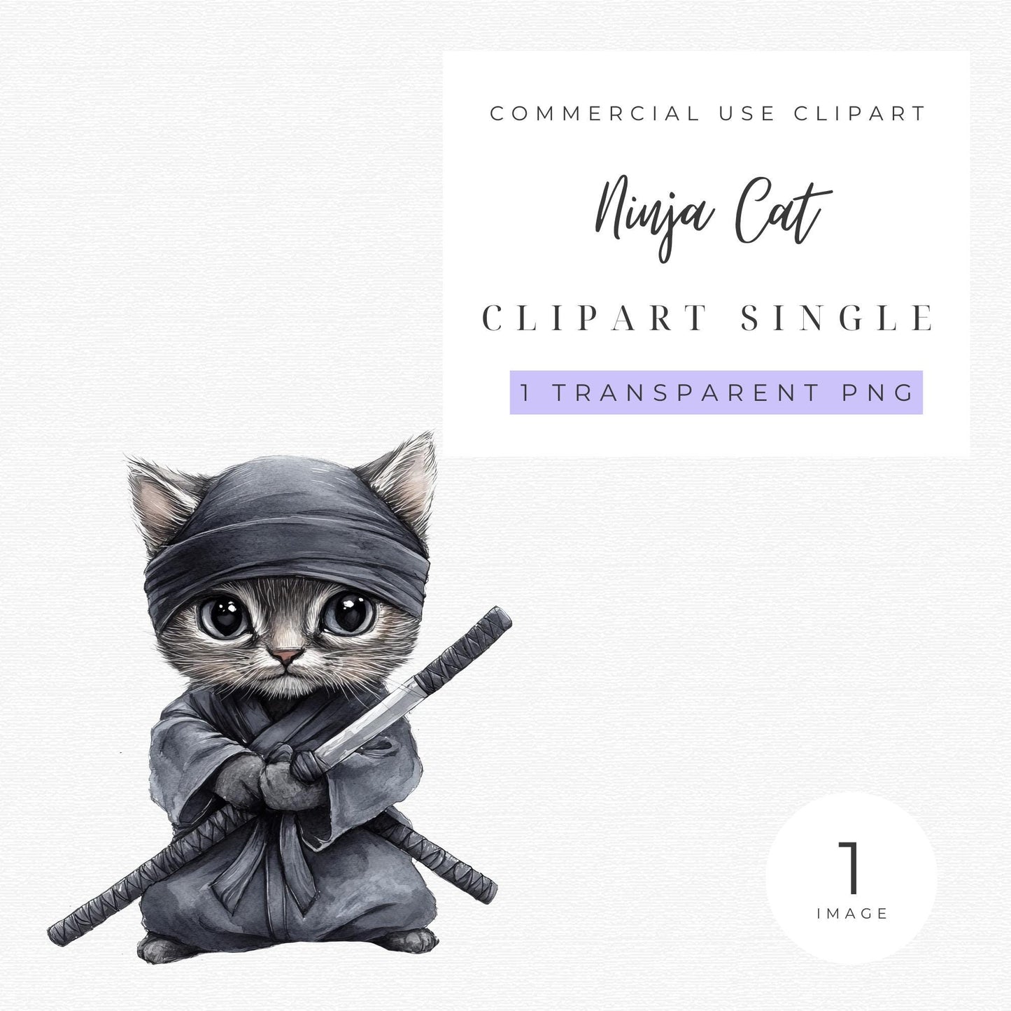 Ninja Cat Clipart