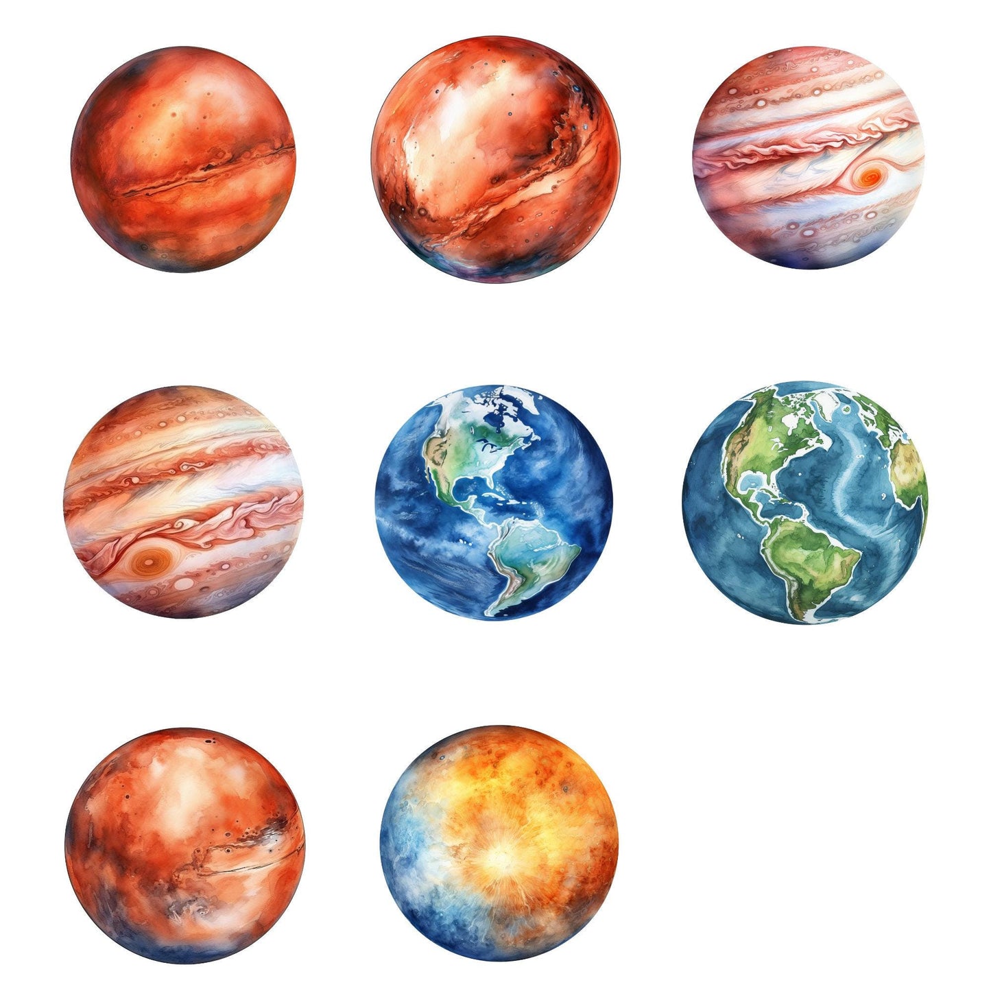 Planets of the Solar System Clipart
